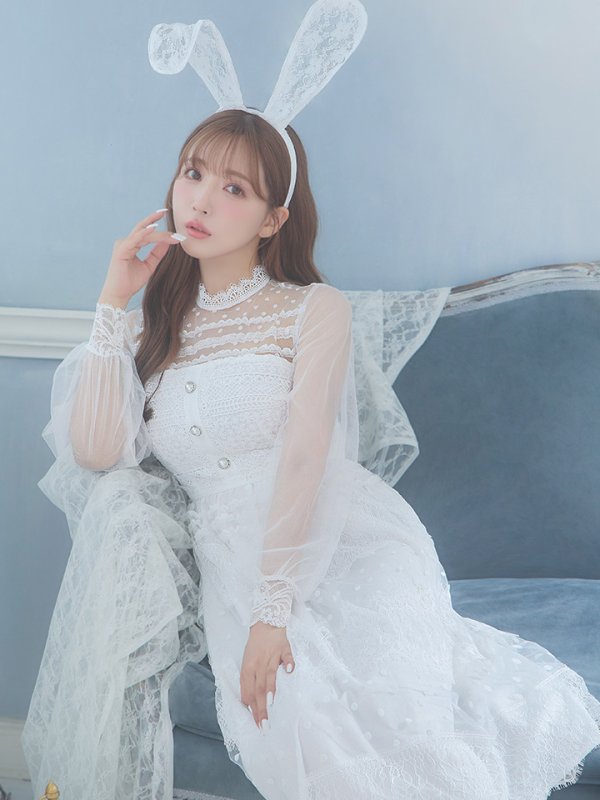 画像12: 【SALE!!】【即日発送】バニーワンピースコスプレ/レースワンピース【sugar nineハロウィン3点セット】【S-Lサイズ/1カラー】[OF01] (12)