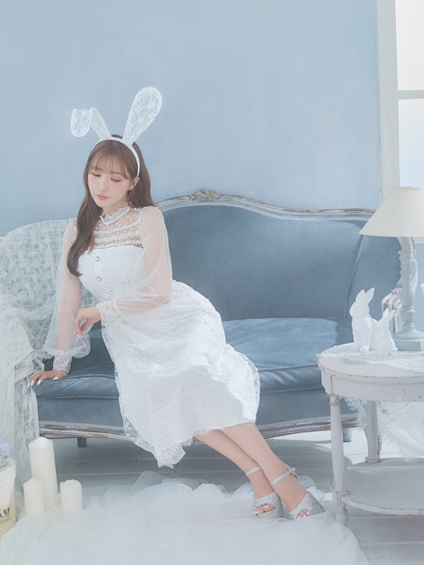 画像14: 【SALE!!】【即日発送】バニーワンピースコスプレ/レースワンピース【sugar nineハロウィン3点セット】【S-Lサイズ/1カラー】[OF01] (14)