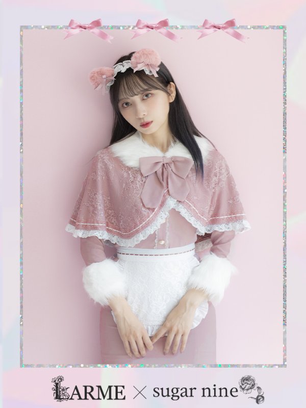 画像38: 【SALE!!】【即日発送】ファーポンチョ付きベアメイドコスプレ/ワンピースコスプレ【sugar nineハロウィン4点セット】【S-Lサイズ/1カラー】[OF01] (38)