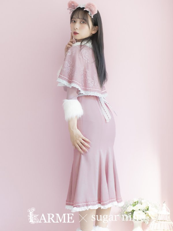 画像40: 【SALE!!】【即日発送】ファーポンチョ付きベアメイドコスプレ/ワンピースコスプレ【sugar nineハロウィン4点セット】【S-Lサイズ/1カラー】[OF01] (40)