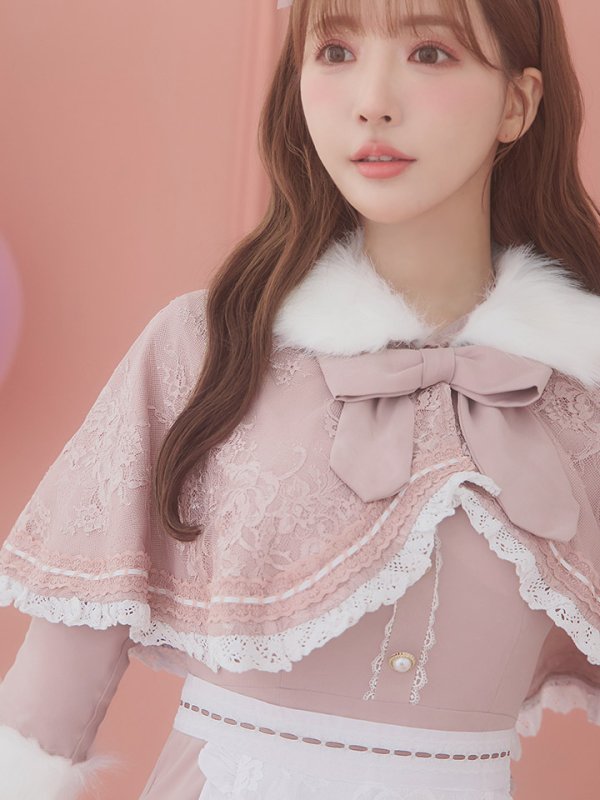 画像34: 【SALE!!】【即日発送】ファーポンチョ付きベアメイドコスプレ/ワンピースコスプレ【sugar nineハロウィン4点セット】【S-Lサイズ/1カラー】[OF01] (34)