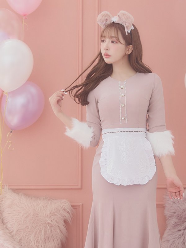 画像19: 【SALE!!】【即日発送】ファーポンチョ付きベアメイドコスプレ/ワンピースコスプレ【sugar nineハロウィン4点セット】【S-Lサイズ/1カラー】[HC03] (19)