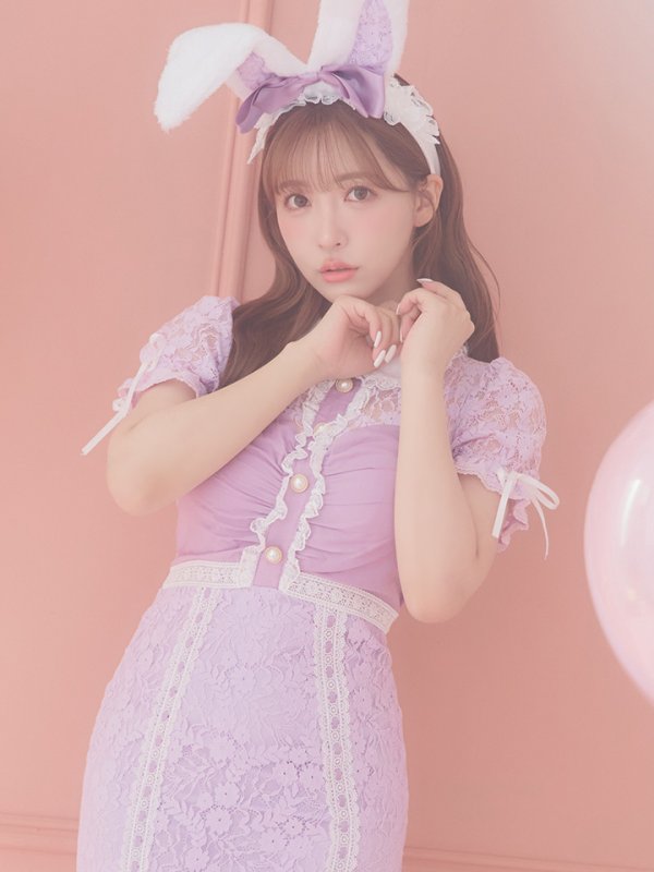 画像14: 【SALE!!】【即日発送】バニーレースワンピースコスプレ/マーメイドスカート【sugar nineハロウィン3点セット】【S-Lサイズ/2カラー】(SU220153)[OF01] (14)