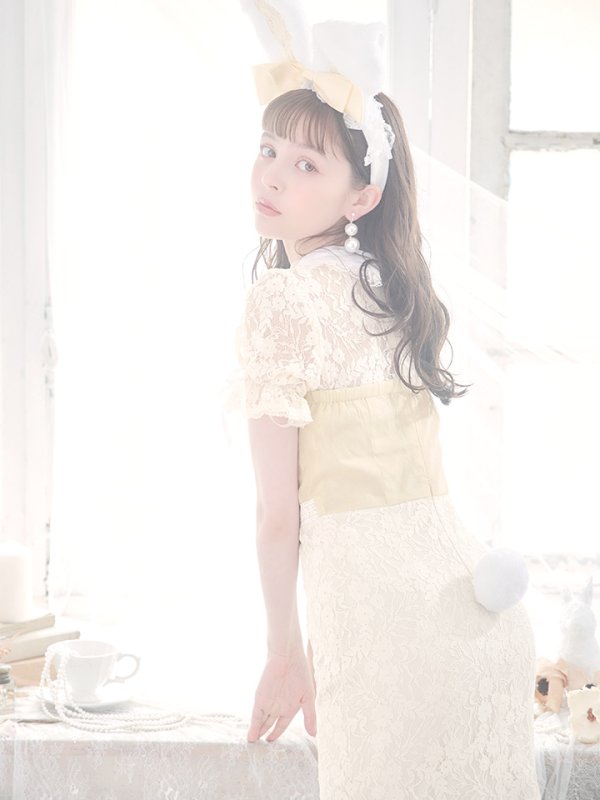 画像7: 【SALE!!】【即日発送】【ハロウィン】 バニーレースワンピースコスプレ 【コスプレ3点セット】【S-Lサイズ/2カラー】[OF01] (7)