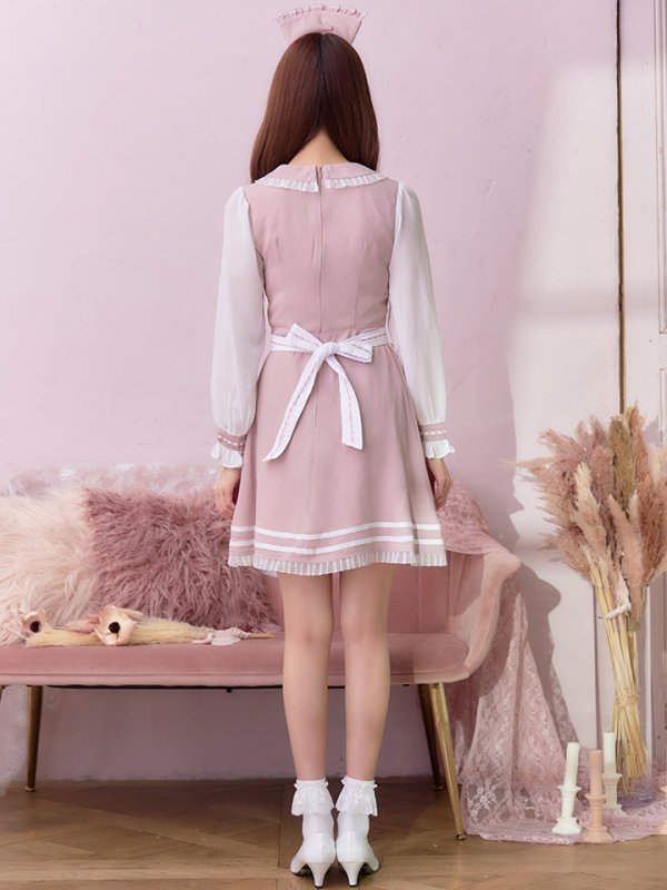 画像8: 【即日発送】ナースコスプレ/ワンピースコスプレ/Aライン/フレアスカート【sugar nineハロウィン3点セット】【S-Lサイズ/1カラー】(SU220155)[HC03] (8)