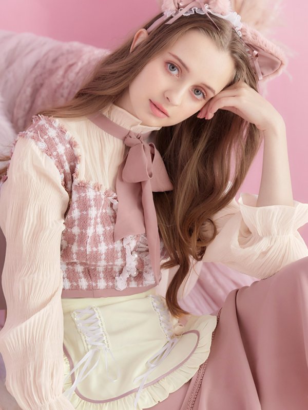 画像7: 【即日発送】ツイードキャットワンピースコスプレ/マーメイドスカート【sugar nineハロウィン3点セット】【S-Lサイズ/1カラー】[HC03] (7)