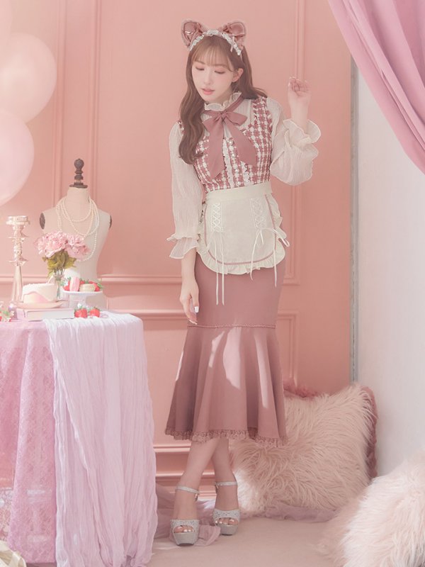 画像3: 【即日発送】ツイードキャットワンピースコスプレ/マーメイドスカート【sugar nineハロウィン3点セット】【S-Lサイズ/1カラー】[OF01] (3)