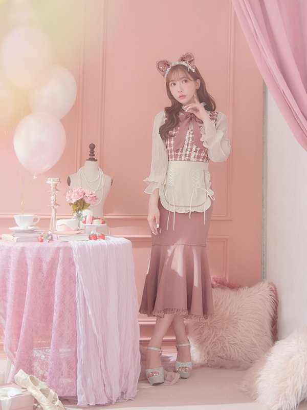 画像11: 【即日発送】ツイードキャットワンピースコスプレ/マーメイドスカート【sugar nineハロウィン3点セット】【S-Lサイズ/1カラー】[OF01] (11)