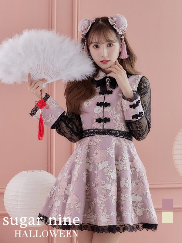 画像17: 【即日発送】【ハロウィン】 フレアスカートチャイナコスプレ 【コスプレ3点セット】[HC03] (17)
