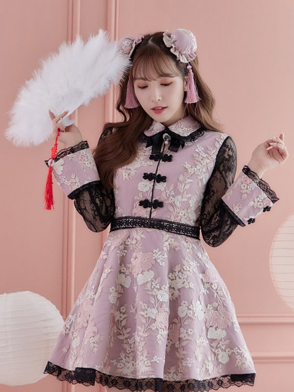 画像18: 【即日発送】【ハロウィン】 フレアスカートチャイナコスプレ 【コスプレ3点セット】[HC03] (18)