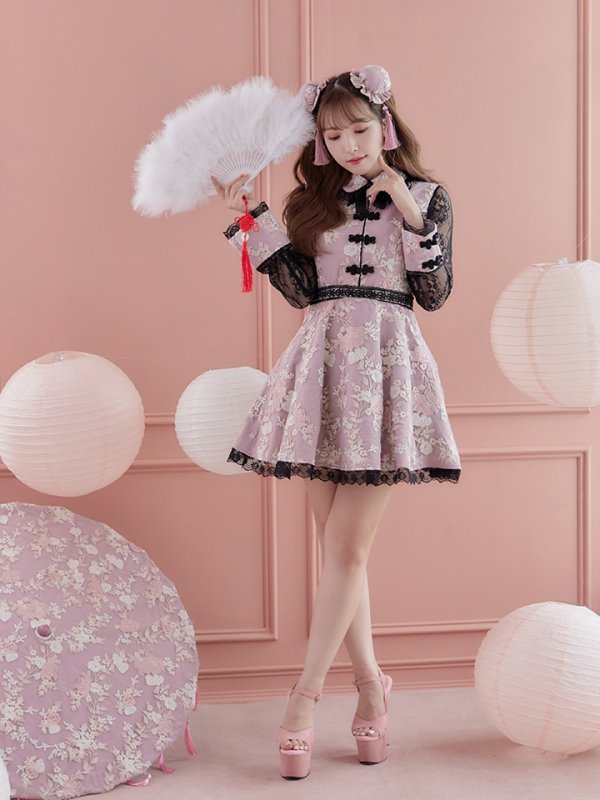 画像19: 【即日発送】【ハロウィン】 フレアスカートチャイナコスプレ 【コスプレ3点セット】[HC03] (19)