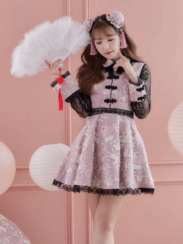 画像23: 【即日発送】【ハロウィン】 フレアスカートチャイナコスプレ 【コスプレ3点セット】[HC03] (23)