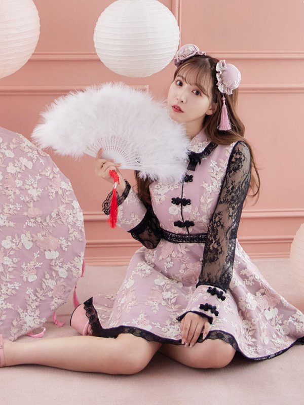 画像25: 【即日発送】【ハロウィン】 フレアスカートチャイナコスプレ 【コスプレ3点セット】[HC03] (25)