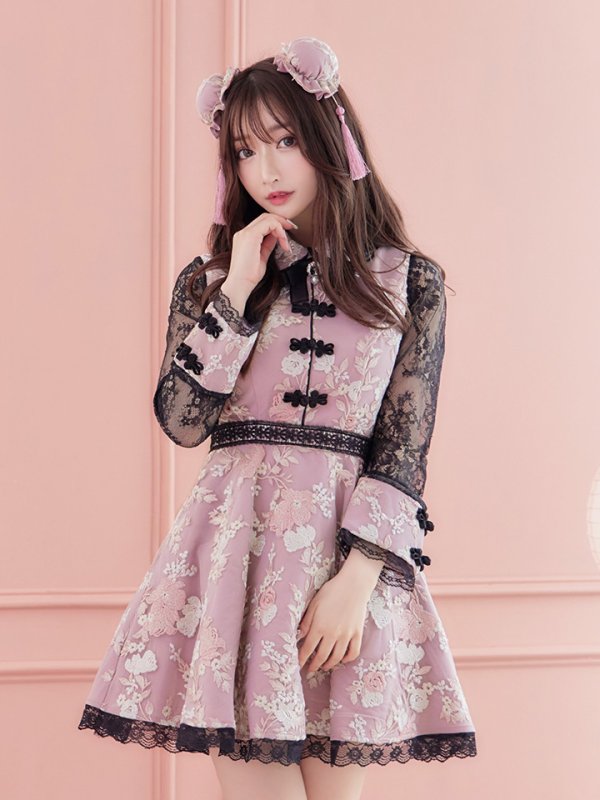 画像5: 【即日発送】Aライン/フレアスカートチャイナコスプレ【sugar nineハロウィン3点セット】【S-Mサイズ/3カラー】[HC03] (5)