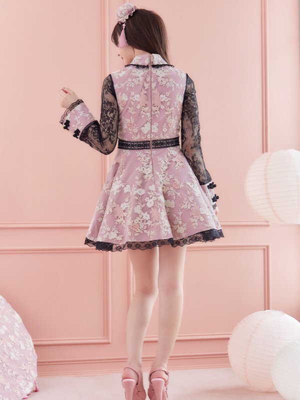 画像6: 【即日発送】Aライン/フレアスカートチャイナコスプレ【sugar nineハロウィン3点セット】【S-Mサイズ/3カラー】[HC03] (6)