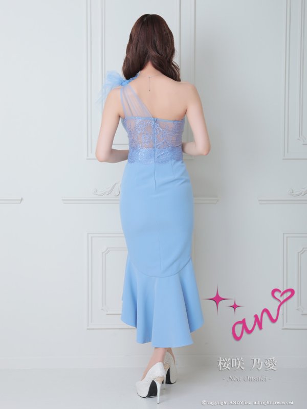 画像22: 【an ANDY Fashion Press 08 COLLECTION 01】フラワーレース/ ワンショル/ リボンデザイン/ フリル/ チュール/ マーメイド/ ミディアム/ キャバドレス long[OF05] (22)