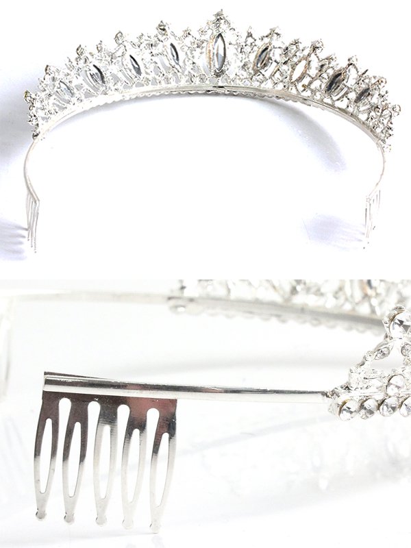 画像3: 【アクセサリー：ヘアアクセ】【ANGEL R/エンジェルアール】ティアラ/バースデー/ウェディング/ ストーン/ヘアアクセ/ 髪飾り[OF02] (3)