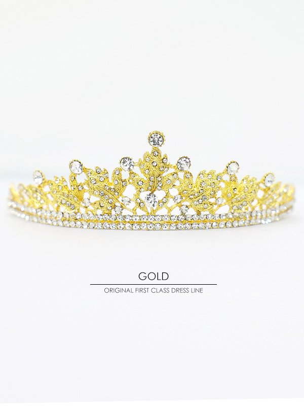 画像2: 【アクセサリー：ヘアアクセ】【ANGEL R/エンジェルアール】ティアラ/ バースデー/ ウェディング/ リーフモチーフ/ ストーン/ ビジュー/ ヘアアクセ/ 髪飾り[OF02] (2)