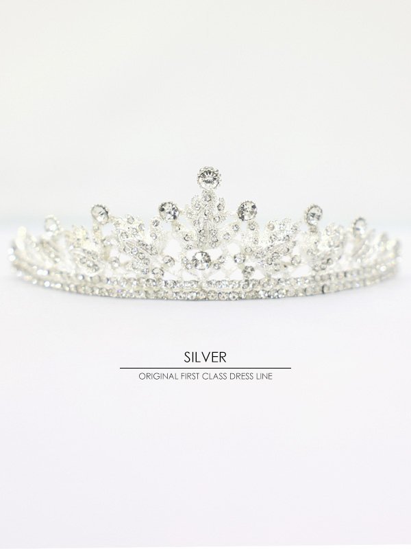 画像3: 【アクセサリー：ヘアアクセ】【ANGEL R/エンジェルアール】ティアラ/ バースデー/ ウェディング/ リーフモチーフ/ ストーン/ ビジュー/ ヘアアクセ/ 髪飾り[OF02] (3)