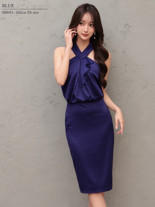 ブルー　モデル：七瀬みほ　身長：162cm　着用サイズ：XSサイズ