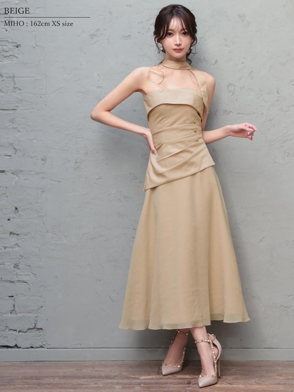 ベージュ　モデル：七瀬みほ　身長：162cm　着用サイズ：XSサイズ
