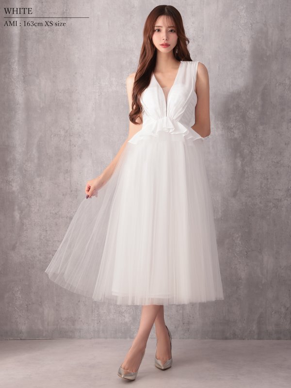 ホワイト　あみ　身長：163cm　着用サイズ：XSサイズ