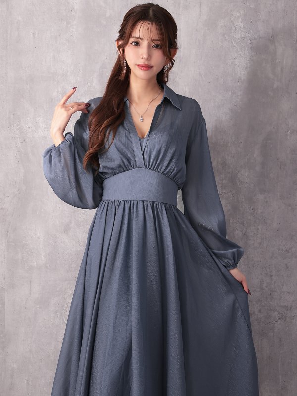 ブルー モデル：あみ　身長：163cm　着用サイズ：Sサイズ