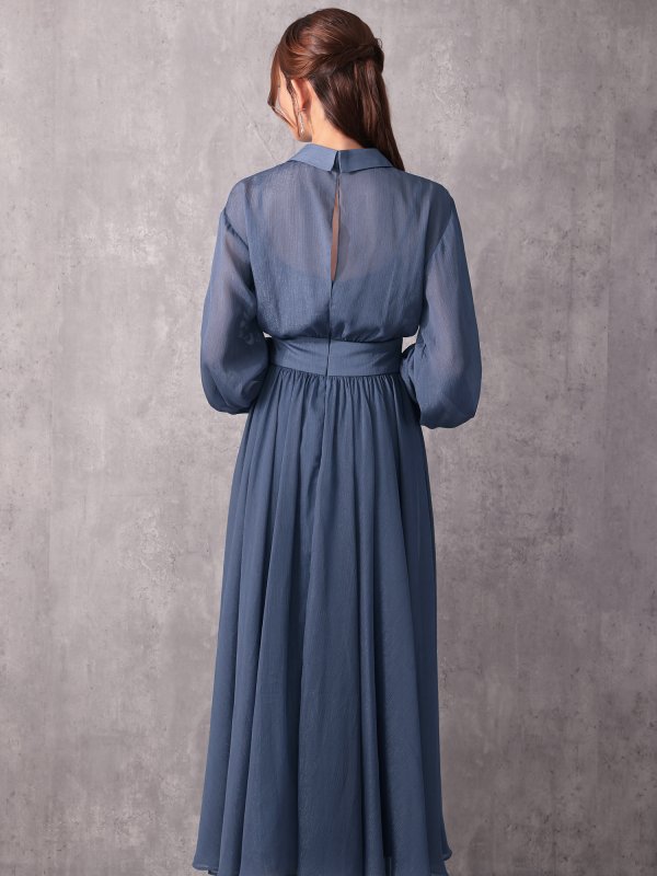 ブルー モデル：あみ　身長：163cm　着用サイズ：Sサイズ