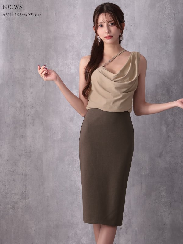 ブラウン　モデル：あみ　身長：163cm　着用サイズ：Sサイズ