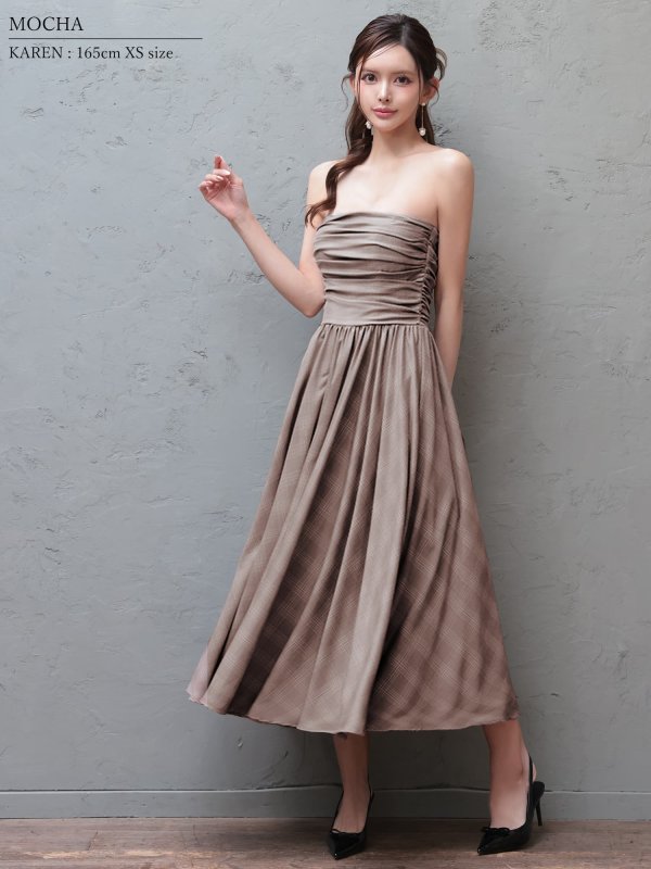 ベージュ　モデル：KAREN　身長：165cm　着用サイズ：XSサイズ