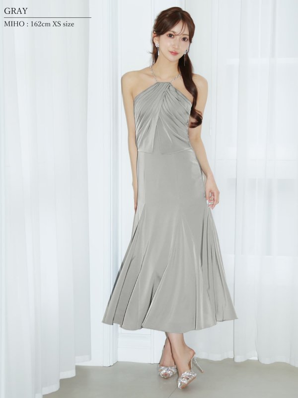 グレー　モデル：七瀬みほ　身長：162cm　着用サイズ：XSサイズ