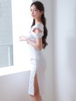 ホワイト　モデル：七瀬みほ　身長：162cm　着用サイズ：XSサイズ