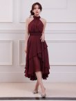 ワインレッド　モデル：七瀬みほ　身長：162cm　着用サイズ：XSサイズ