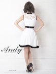 画像4: 【Andy ANDY Fashion Press 11 COLLECTION 04】フラワーレース/ ウエストリボン/ ノースリーブ/ ラインデザイン/ フレア/ ミニドレス/ キャバドレス[OF05] (4)