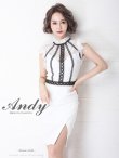 画像9: 【ANDY/アンディ】 ノースリーブ/ レース/ シアー/ ドレープ/ 変形スカート/ タイト/ ミニドレス/ キャバドレス[OF05] (9)