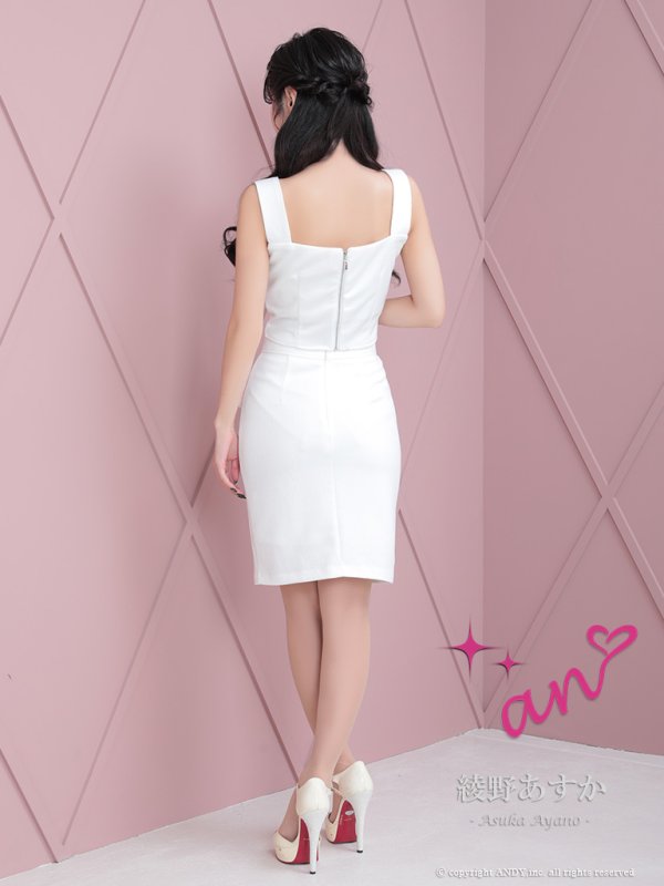 画像30: 【an/アン】ワンカラー/ ノースリーブ/ フロントボタン/ セットアップ/ ツーピース/ タイト/ ひざ丈/ ミディアムドレス/ キャバドレス[OF05] (30)