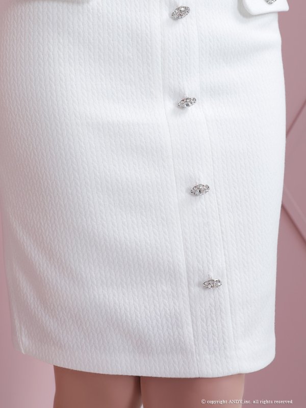 画像34: 【an/アン】ワンカラー/ ノースリーブ/ フロントボタン/ セットアップ/ ツーピース/ タイト/ ひざ丈/ ミディアムドレス/ キャバドレス[OF05] (34)