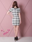 画像4: 【an /アン】チェック/ 半袖/ 袖あり/ ボタン/ タイト/ ミニドレス/ キャバドレス[OF05] (4)