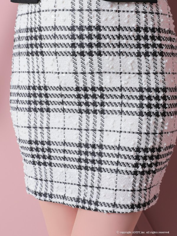 画像15: 【an /アン】チェック/ 半袖/ 袖あり/ ボタン/ タイト/ ミニドレス/ キャバドレス[OF05] (15)