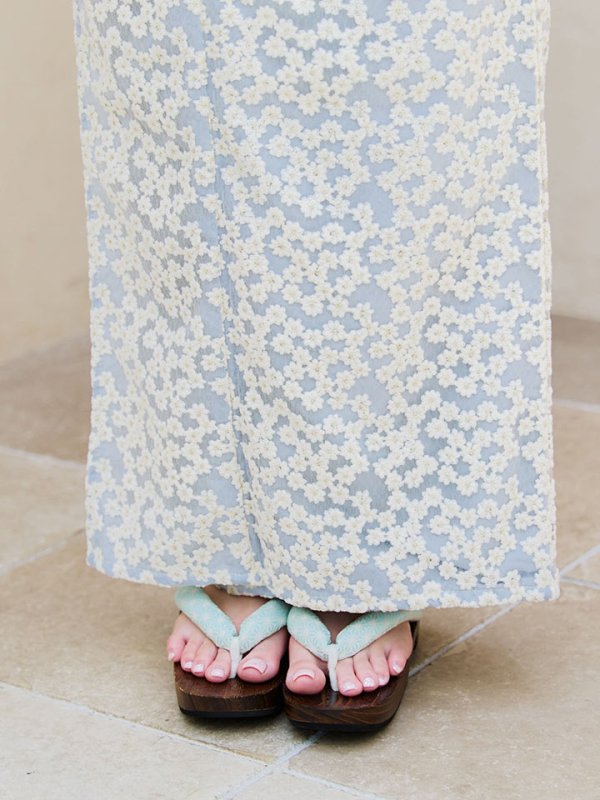 画像17: 【浴衣セール！】【即日発送】【浴衣】くすみブルー地x小花レース浴衣 【浴衣３点セット 浴衣/帯/下駄】[YMT] (17)