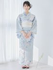 画像4: 【即日発送】クラシカルローズブルー浴衣 OBI-siwa-200-kj-13-OW / HIMO-903-kj-W / HEKO-800-sb-5-WH / YA-953-kn-BL / YA-1081-kj-BL / GETA-01-kj-2-BL / [YMT] (4)