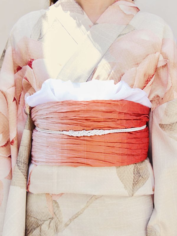 画像16: 【即日発送】ピンクベージュ牡丹浴衣【浴衣３点セット 浴衣/帯/下駄】[YMT] (16)