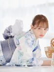 画像12: シャーベット水彩紫陽花浴衣 OBI-g-500-kj-8-GY / HIMO-900-yn-3-GYxGD / HEKO-800-sb-5-W / YA-1016-kj-CL / GETA-01-kj-3-IV/ [YMT] (12)