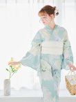 画像3: 洋モダンミントグリーン浴衣 OBI-siwa-200-kj-13-OW / HIMO-900-yn-5-IV / HEKO-800-sb-5-W / YA-1069-kn-W / GETA-01-kj-3-IV/ [YMT] (3)