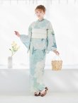 画像4: 洋モダンミントグリーン浴衣 OBI-siwa-200-kj-13-OW / HIMO-900-yn-5-IV / HEKO-800-sb-5-W / YA-1069-kn-W / GETA-01-kj-3-IV/ [YMT] (4)