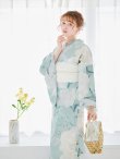 画像7: 洋モダンミントグリーン浴衣 OBI-siwa-200-kj-13-OW / HIMO-900-yn-5-IV / HEKO-800-sb-5-W / YA-1069-kn-W / GETA-01-kj-3-IV/ [YMT] (7)