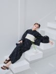 画像5: 【予約 / 5月下旬発送予定】アーガイルビジュー浴衣 OBI-siwa-204-wk-12-OW / HIMO-906-yn-PEARL / HEKO-800-sb-5-W / YA-1080-kj-B / GETA-01-kj-1-B/ [yo/YMT] (5)