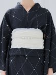 画像12: 【予約 / 5月下旬発送予定】アーガイルビジュー浴衣 OBI-siwa-204-wk-12-OW / HIMO-906-yn-PEARL / HEKO-800-sb-5-W / YA-1080-kj-B / GETA-01-kj-1-B/ [yo/YMT] (12)