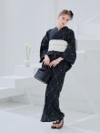 画像18: 【予約 / 5月下旬発送予定】アーガイルビジュー浴衣 OBI-siwa-204-wk-12-OW / HIMO-906-yn-PEARL / HEKO-800-sb-5-W / YA-1080-kj-B / GETA-01-kj-1-B/ [yo/YMT] (18)