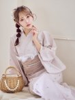画像17: アーガイルビジュー浴衣【浴衣３点セット 浴衣/帯/下駄】[YMT] (17)
